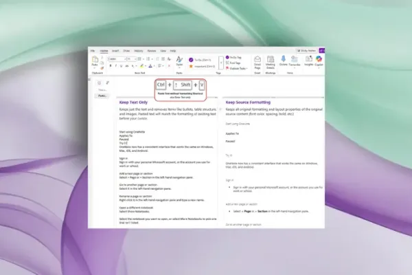 OneNote Enhances User Experience with New Paste Feature