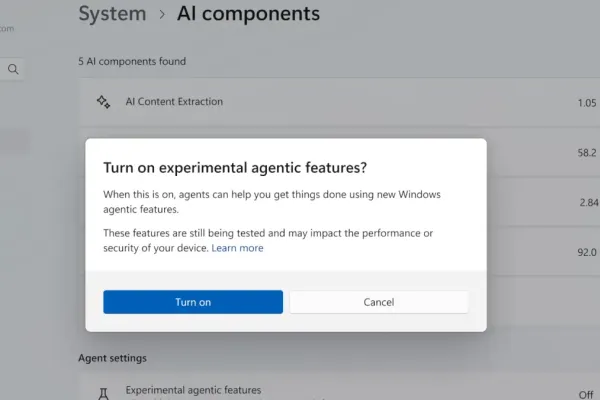 Microsoft Adds Experimental Windows AI with Security Concerns