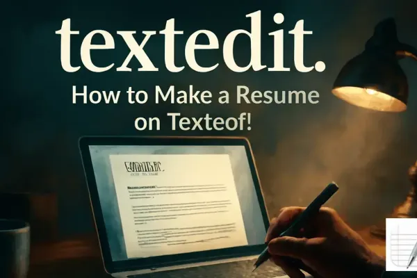 How to Make a Resume on TextEdit