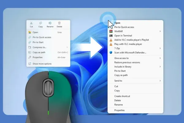 Windows 11 Context Menu Redesign to Reduce Clutter