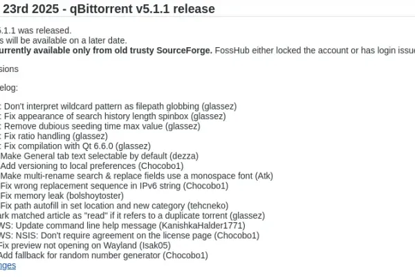 qBittorrent 5.1.1 Released with Key Bug Fixes for Many Platforms