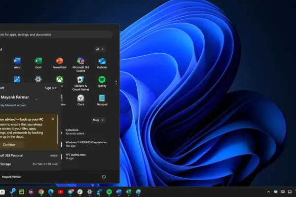 Windows 11 Adds Persistent OneDrive Backup Alerts