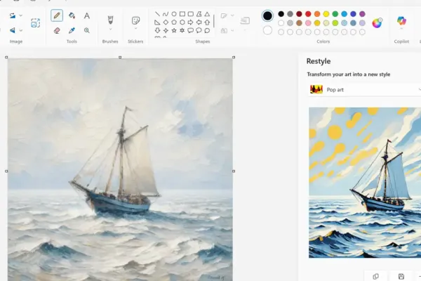 Adds Restyle Feature to Paint for Windows Insiders