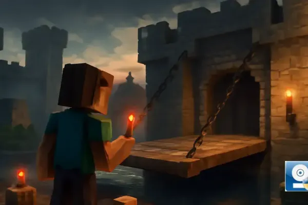 How to Build a Working Drawbridge in Minecraft PE