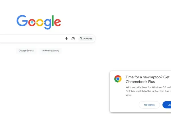 Google Promotes Chromebook Amid Windows 10 End-of-Life