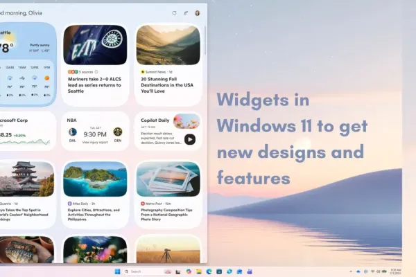Microsoft Revamps Windows 11 Widgets with Fresh Design Microsoft Revamps Windows 11 Widgets with Fresh Design