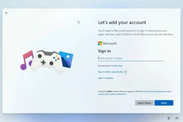 Microsoft Account Now Essential for Windows 11 Setup