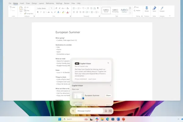 Microsoft Enhances Copilot on Windows for Insiders
