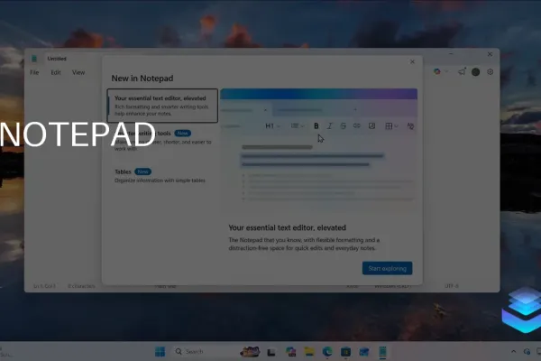 Notepad на Windows 11 получит поддержку изображений