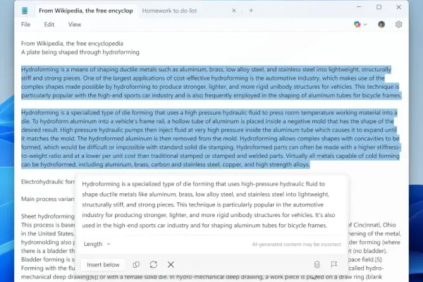 Microsoft Enhances Notepad with AI Summarization Tool