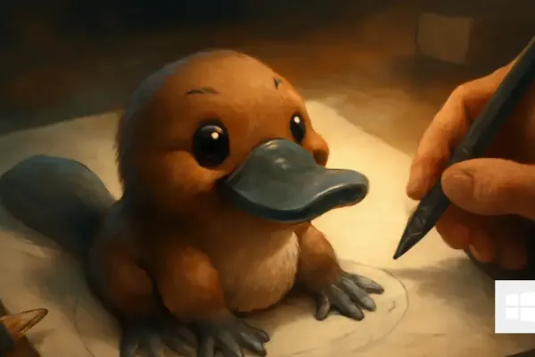 How to Draw a Cute Cartoon Platypus