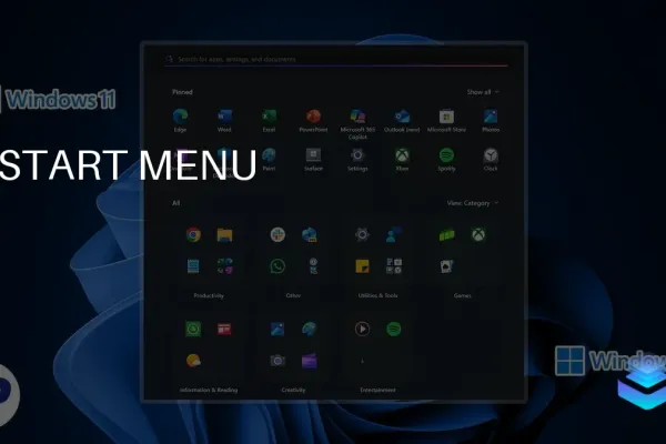 Как убрать разделы в меню Пуск Windows 11