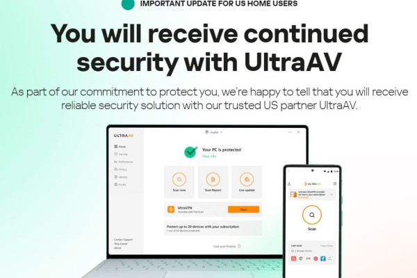 Kaspersky Replaces Antivirus with UltraAV Ahead of U.S. Ban, Users Confused