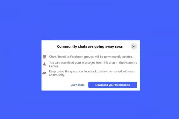 Facebook to Discontinue Underused Community Chats Feature