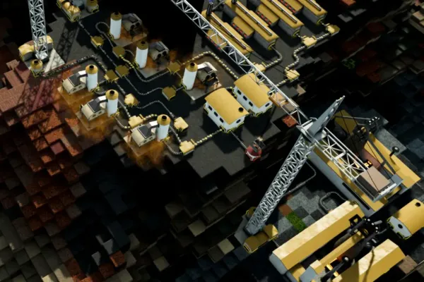 Icaria: New Game Merging Minecraft and Factorio Released