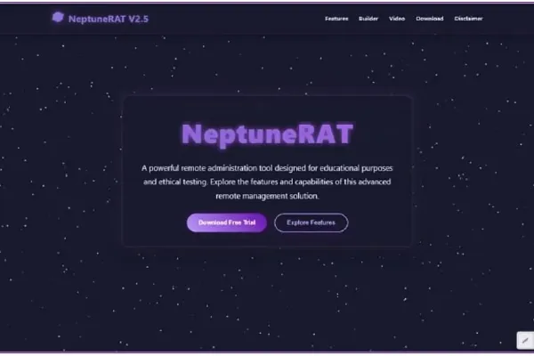 Neptune RAT Threatens Windows Users with Malware Intrusion