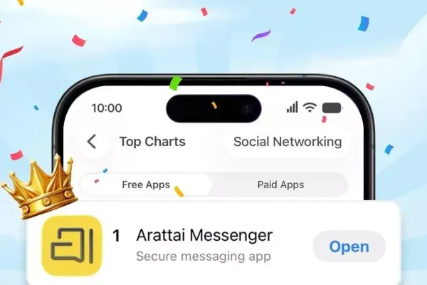 Arattai Surpasses WhatsApp in Indian App Store Rankings
