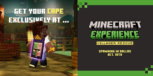 Experience MOD and Mojang to Launch Minecraft Event in Dallas, October 2024