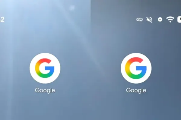 Google App Icon Enlarged in Android Beta 17.0