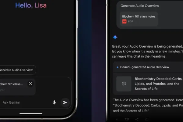 Gemini Releases Audio Overview Podcasts for Mobile Users
