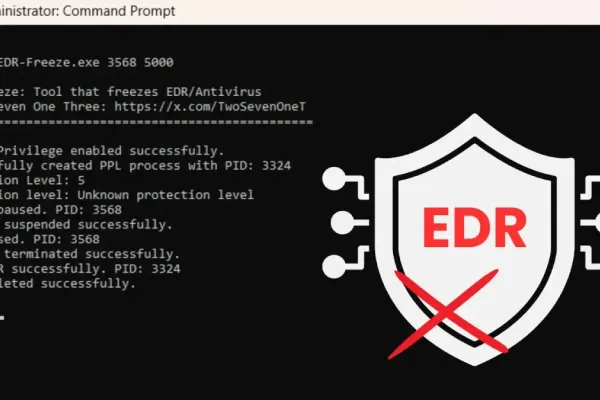 EDR-Freeze Tool Exploits Process Suspension for Extended Periods