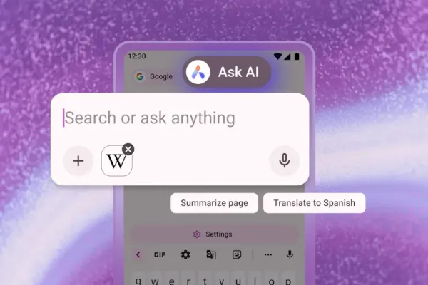 Opera Introduces AI to Android Browser