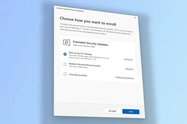 Microsoft Fixes Windows 10 ESU Enrollment Errors