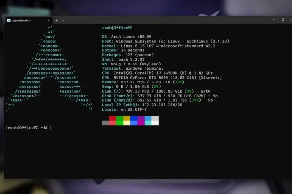 Arch Linux Now Accessible on Windows 11 via WSL 2