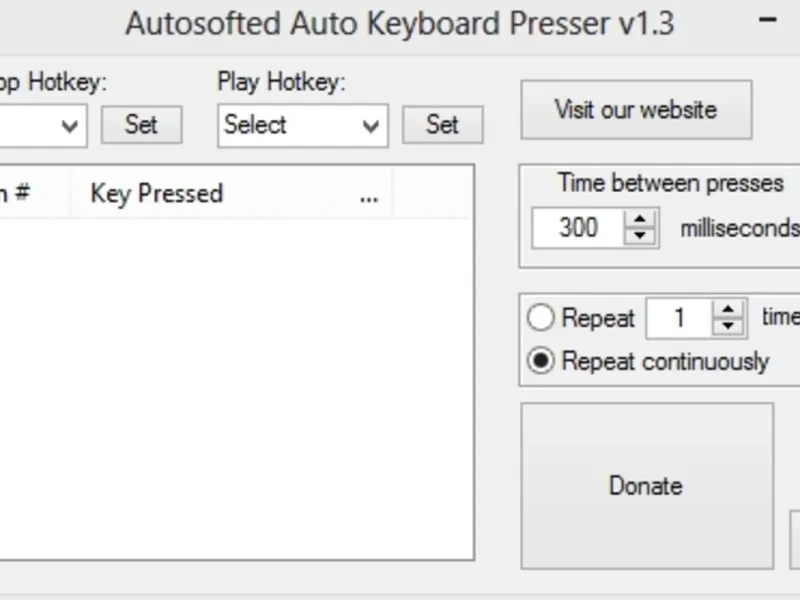 Auto key press. Auto key press
