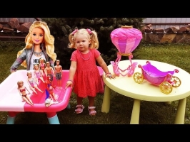БАРБИ КУКЛЫ Вечеринка Barbie Dolls Toys КАРЕТА Барби Волшебный Мир Игры для Девочек с Барби Barbie
