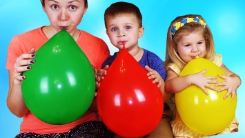 Learn Colors with Balloons and Finger family song nursery rhymes, Fun learning colors for kids